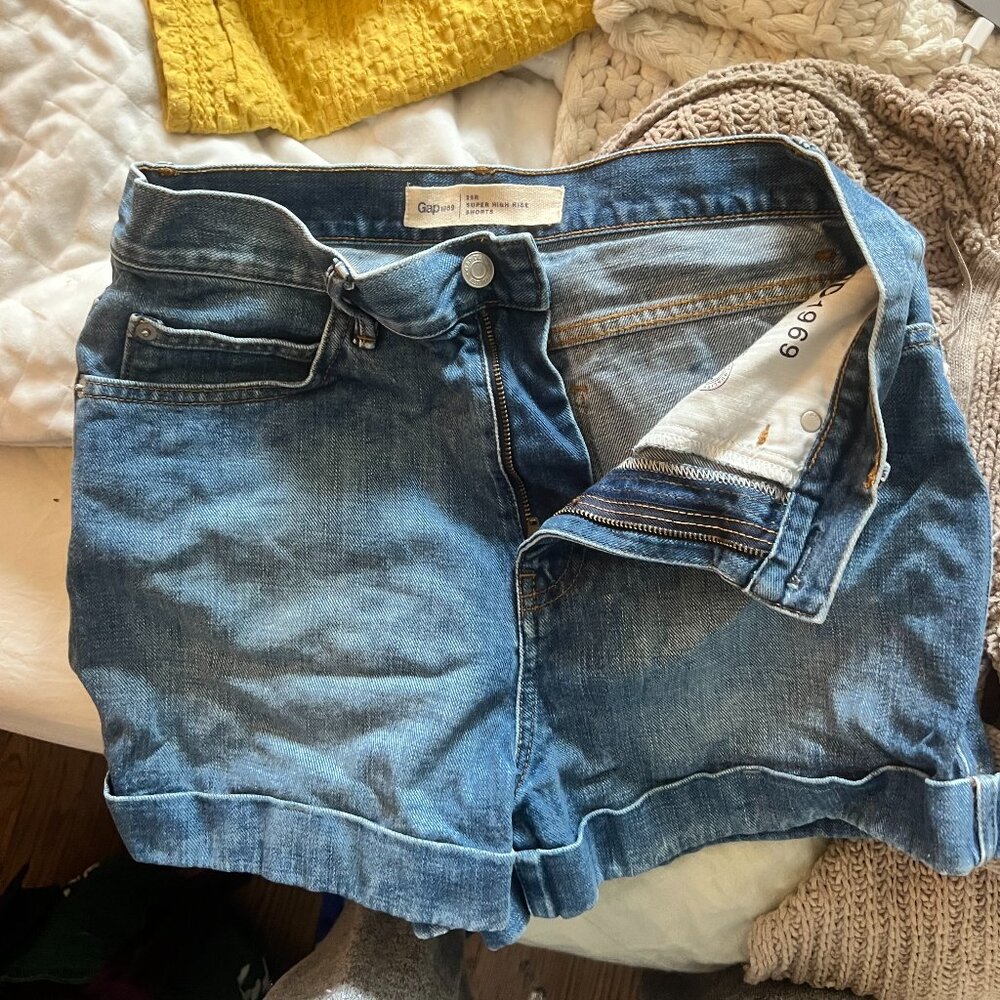 Gap high waist jean shorts